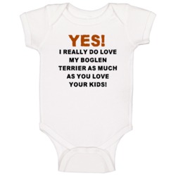 Boglen Terrier I Really Do Love My Baby One Piece Boglen Terrier I Really Do Love My Baby One Piece