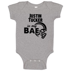 Justin Tucker Is My Bae Baltimore Football Fan Baby One Piece Justin Tucker Is My Bae Baltimore Football Fan Baby One Piece