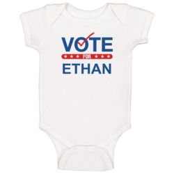 Vote For Election School Work Politics Ethan Baby One Piece Vote For Election School Work Politics Ethan Baby One Piece