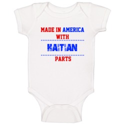 Made In America With Haitian Parts Nationality Baby One Piece Made In America With Haitian Parts Nationality Baby One Piece