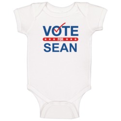 Vote For Election School Work Politics Sean Baby One Piece Vote For Election School Work Politics Sean Baby One Piece