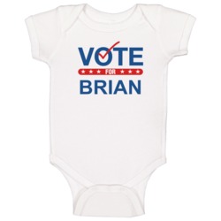 Vote For Election School Work Politics Brian Baby One Piece Vote For Election School Work Politics Brian Baby One Piece