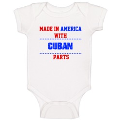 Made In America With Cuban Parts Nationality Baby One Piece Made In America With Cuban Parts Nationality Baby One Piece