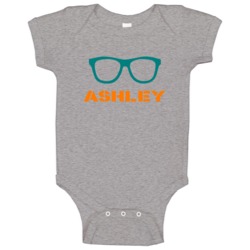 Ashley Funny Cute Nerd Glasses Baby One Piece Ashley Funny Cute Nerd Glasses Baby One Piece