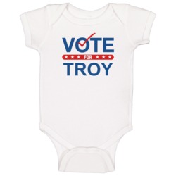 Vote For Election School Work Politics Troy Baby One Piece Vote For Election School Work Politics Troy Baby One Piece