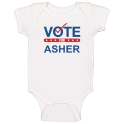 Vote For Election School Work Politics Asher Baby One Piece Vote For Election School Work Politics Asher Baby One Piece
