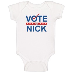 Vote For Election School Work Politics Nick Baby One Piece Vote For Election School Work Politics Nick Baby One Piece