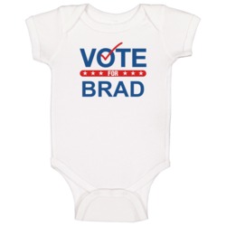 Vote For Election School Work Politics Brad Baby One Piece Vote For Election School Work Politics Brad Baby One Piece