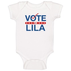 Vote For Election School Work Politics Lila Baby One Piece Vote For Election School Work Politics Lila Baby One Piece