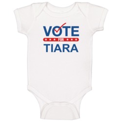 Vote For Election School Work Politics Tiara Baby One Piece Vote For Election School Work Politics Tiara Baby One Piece