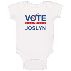 Vote For Election School Work Politics Joslyn Baby One Piece Vote For Election School Work Politics Joslyn Baby One Piece
