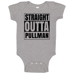 Straight Outta Pullman Washington City Grunge Parody Baseball Raglan B Straight Outta Pullman Washington City Grunge Parody Baseball Raglan B