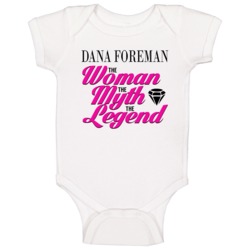 The Woman Myth Legend Custom Name Baby One Piece The Woman Myth Legend Custom Name Baby One Piece