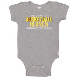 Welcome To Basketball Heaven Hedgesville West Virginia Baby One Piece Welcome To Basketball Heaven Hedgesville West Virginia Baby One Piece