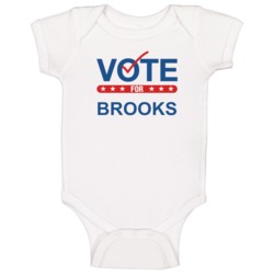 Vote For Election School Work Politics Brooks Baby One Piece Vote For Election School Work Politics Brooks Baby One Piece