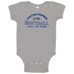 Lifetime Member Of The Softball Hall Of Fame Baby One Piece Lifetime Member Of The Softball Hall Of Fame Baby One Piece