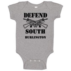 South Burlington Michigan Defend 2nd Amendment Baby One Piece South Burlington Michigan Defend 2nd Amendment Baby One Piece