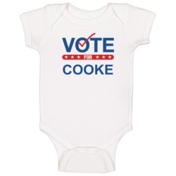 Vote For Election School Work Politics Cooke Baby One Piece Vote For Election School Work Politics Cooke Baby One Piece