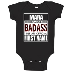 Because Badass Official First Name Funny Baby One Piece Because Badass Official First Name Funny Baby One Piece