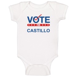 Vote For Election School Work Politics Castillo Baby One Piece Vote For Election School Work Politics Castillo Baby One Piece