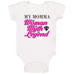 The Woman Myth Legend Custom Name Baby One Piece The Woman Myth Legend Custom Name Baby One Piece