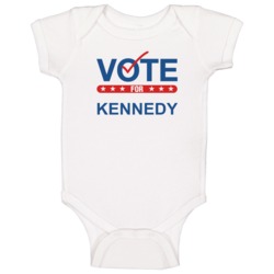 Vote For Election School Work Politics Kennedy Baby One Piece Vote For Election School Work Politics Kennedy Baby One Piece