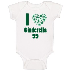 I Heart Cinderella 99 Cannabis Strain Baby One Piece I Heart Cinderella 99 Cannabis Strain Baby One Piece