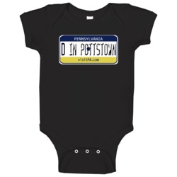 Pennsylvania Custom City License Plate Customizable Baby One Piece Pennsylvania Custom City License Plate Customizable Baby One Piece