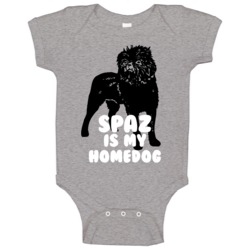 Spaz Is My Homedog Affenpinscher Baby One Piece Spaz Is My Homedog Affenpinscher Baby One Piece