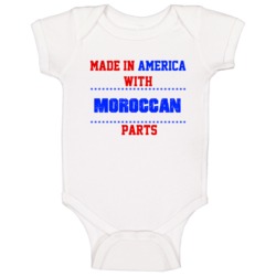 Made In America With Moroccan Parts Nationality Baby One Piece Made In America With Moroccan Parts Nationality Baby One Piece
