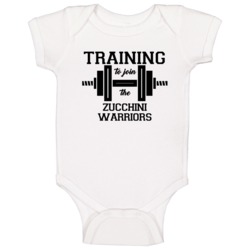 Training To Join The Zucchini Warriors Workout Baby One Piece Training To Join The Zucchini Warriors Workout Baby One Piece