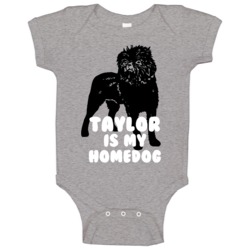 Taylor Is My Homedog Affenpinscher Baby One Piece Taylor Is My Homedog Affenpinscher Baby One Piece