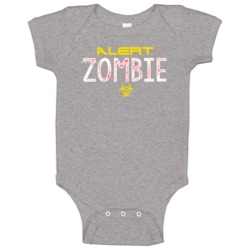 Alert Zombie Warning Scary Halloween Job Baby One Piece Alert Zombie Warning Scary Halloween Job Baby One Piece