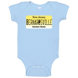 New Jersey Custom City License Plate Customizable Baby One Piece New Jersey Custom City License Plate Customizable Baby One Piece