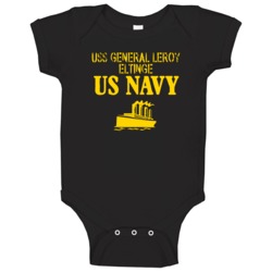Uss General Leroy Eltinge Us Navy Ship Crew Boat Baby One Piece Uss General Leroy Eltinge Us Navy Ship Crew Boat Baby One Piece
