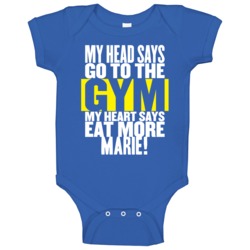My Head Says Eat More Funny Food Gym Customizable Baby One Piece My Head Says Eat More Funny Food Gym Customizable Baby One Piece