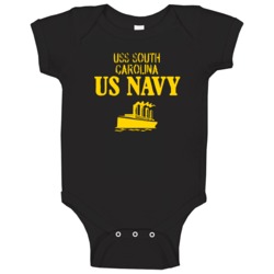 Uss South Carolina Us Navy Ship Crew Boat Baby One Piece Uss South Carolina Us Navy Ship Crew Boat Baby One Piece