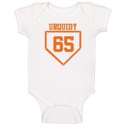 Jose Urquidy #65 Home Plate Houston Baseball Player Fan Baby One Piec Jose Urquidy #65 Home Plate Houston Baseball Player Fan Baby One Piec