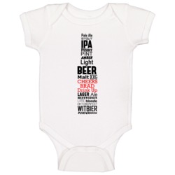 Brad Cheers Drink Up Beer Bottle Fun Baby One Piece Brad Cheers Drink Up Beer Bottle Fun Baby One Piece
