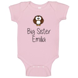 Emilia Big Sister Name Kids Baby One Piece Emilia Big Sister Name Kids Baby One Piece