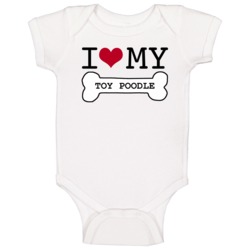 I Love My Toy Poodle Baby One Piece I Love My Toy Poodle Baby One Piece