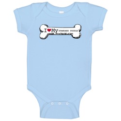 I Love My Standard Poodle K-9 Doggie Baby One Piece I Love My Standard Poodle K-9 Doggie Baby One Piece