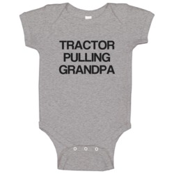 Tractor Pulling Grandpa Sports And Activities Baby One Piece Tractor Pulling Grandpa Sports And Activities Baby One Piece