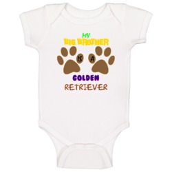 My Big Brother Is A Golden Retriever Baby One Piece My Big Brother Is A Golden Retriever Baby One Piece
