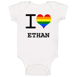 I Love Heart Gay Pride Lesbian Ethan Baby One Piece I Love Heart Gay Pride Lesbian Ethan Baby One Piece