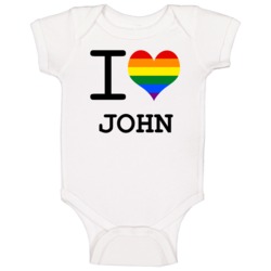 I Love Heart Gay Pride Lesbian John Baby One Piece I Love Heart Gay Pride Lesbian John Baby One Piece