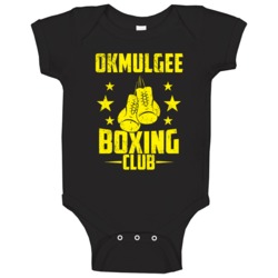 Okmulgee Oklahoma Boxing Club Cool Sports Fitness Baby One Piece Okmulgee Oklahoma Boxing Club Cool Sports Fitness Baby One Piece