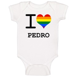 I Love Heart Gay Pride Lesbian Pedro Baby One Piece I Love Heart Gay Pride Lesbian Pedro Baby One Piece