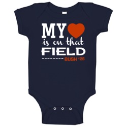My Heart On That Field Deon Bush Chicago Football Team Fan Baby One Pi My Heart On That Field Deon Bush Chicago Football Team Fan Baby One Pi