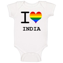 I Love Heart Gay Pride Lesbian India Baby One Piece I Love Heart Gay Pride Lesbian India Baby One Piece